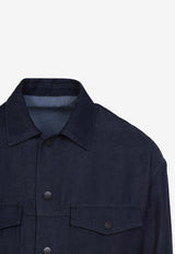 Denim-Effect Overshirt