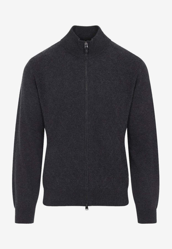 Full Zip High Neck Cardigan