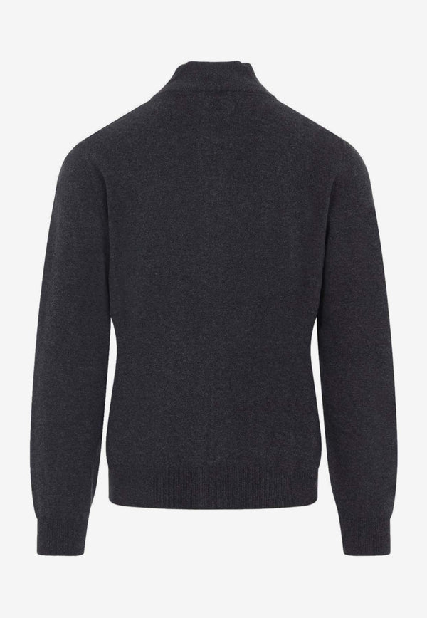 Full Zip High Neck Cardigan