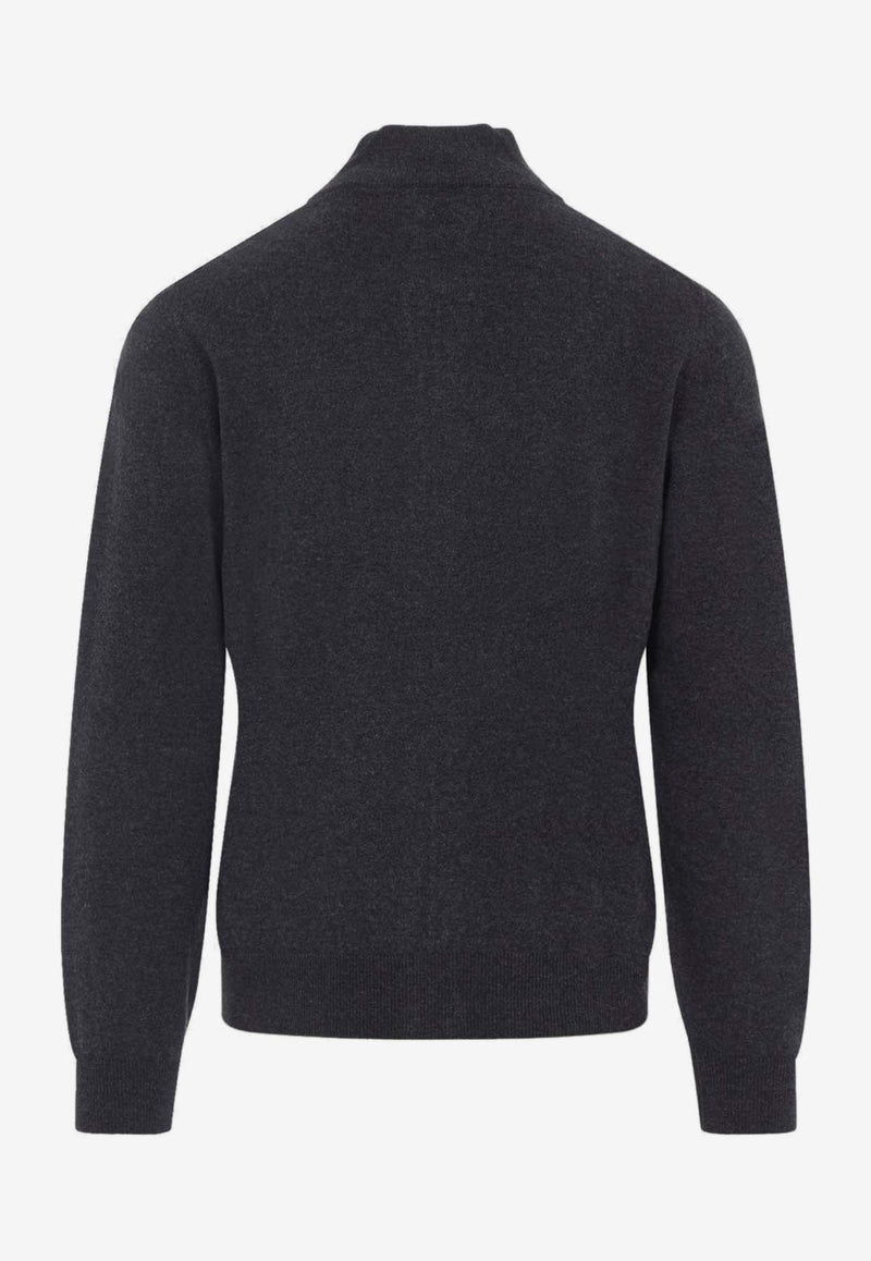 Full Zip High Neck Cardigan