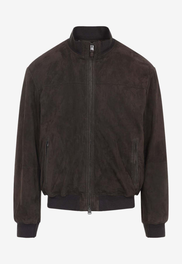 Suede Bomber Jacket