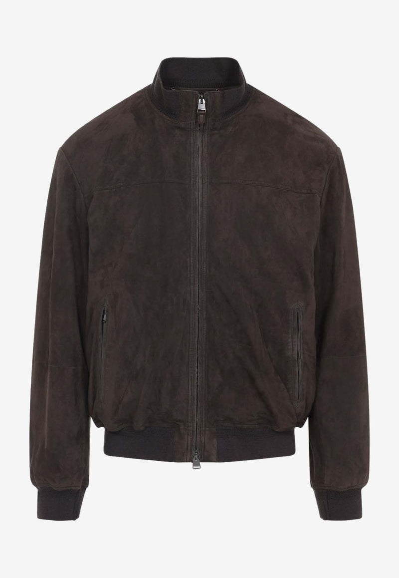 Suede Bomber Jacket