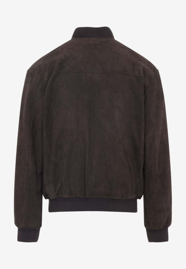 Suede Bomber Jacket