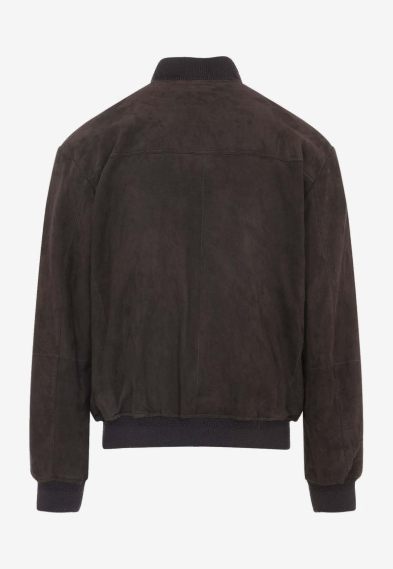 Suede Bomber Jacket