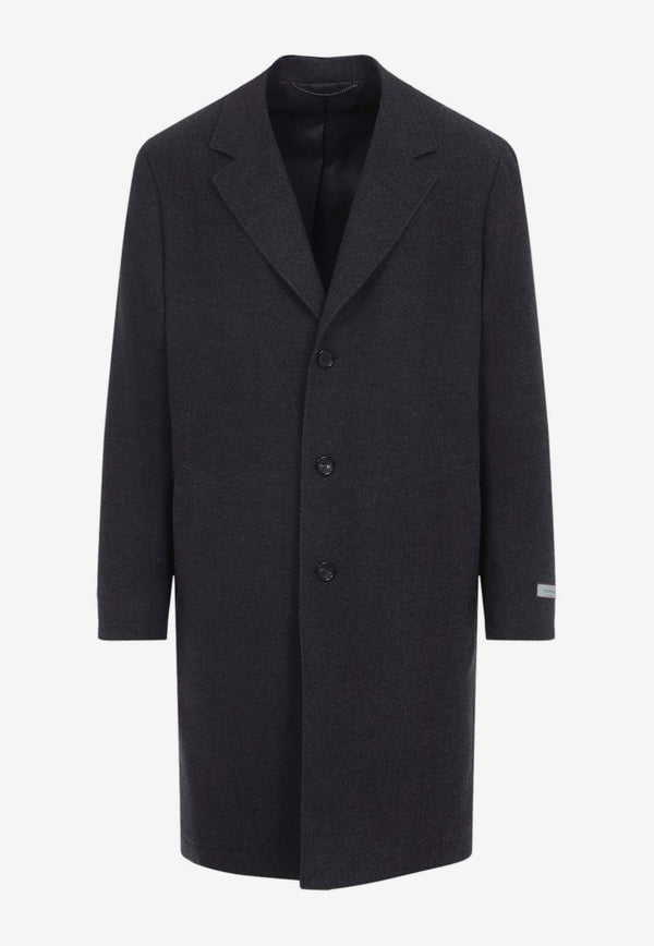 Single-Breasted Wool Coat