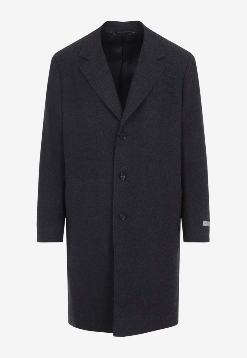 Single-Breasted Wool Coat