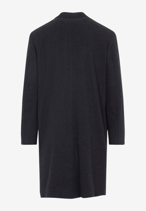 Single-Breasted Wool Coat