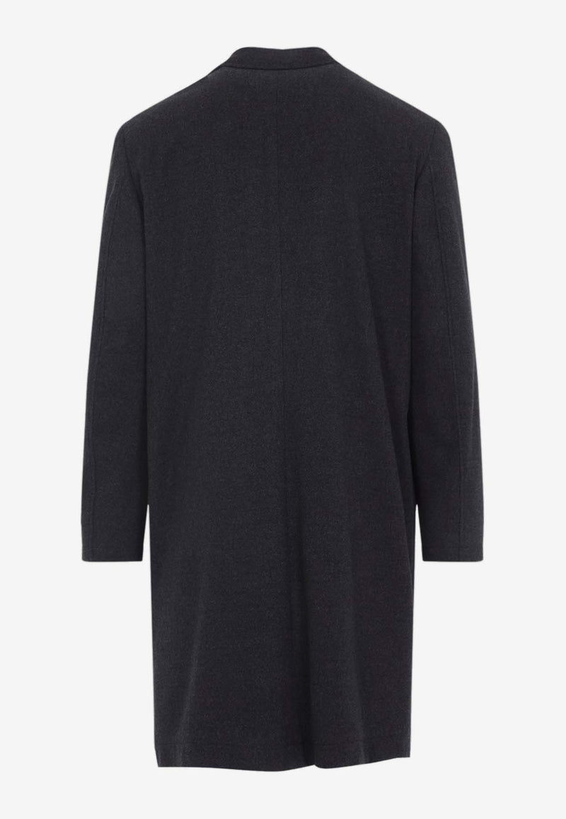 Single-Breasted Wool Coat
