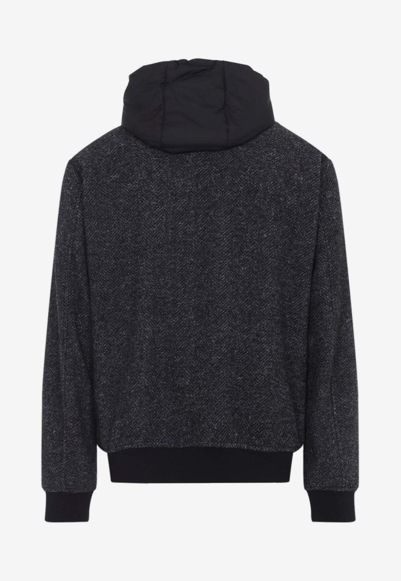 Bomber Jacket with Hooded Vest