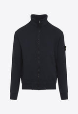 Logo Patch High-Neck Cardigan