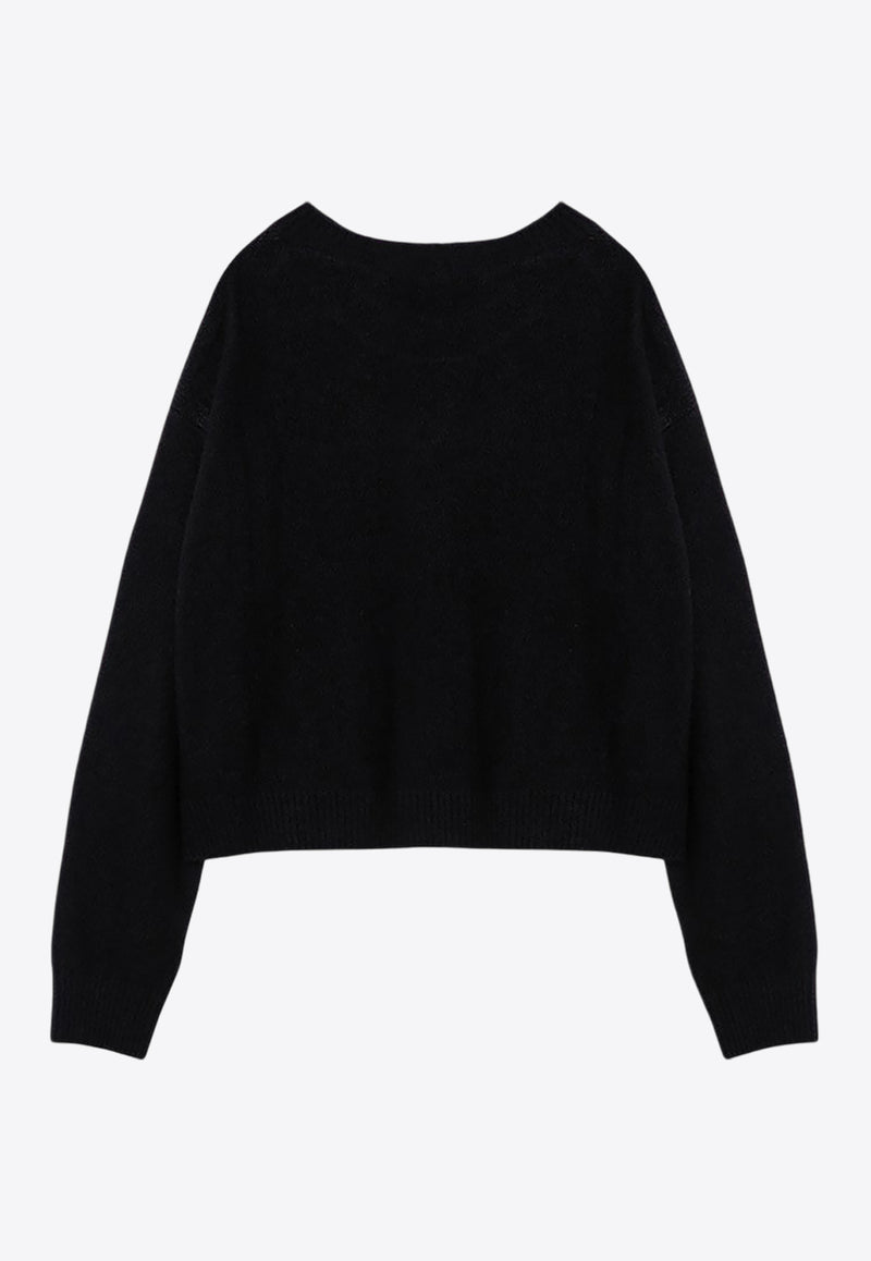 Philosophy Di Lorenzo Serafini Wool-Blend Cropped Sweater Black 09285702/P_PHILO-A0555