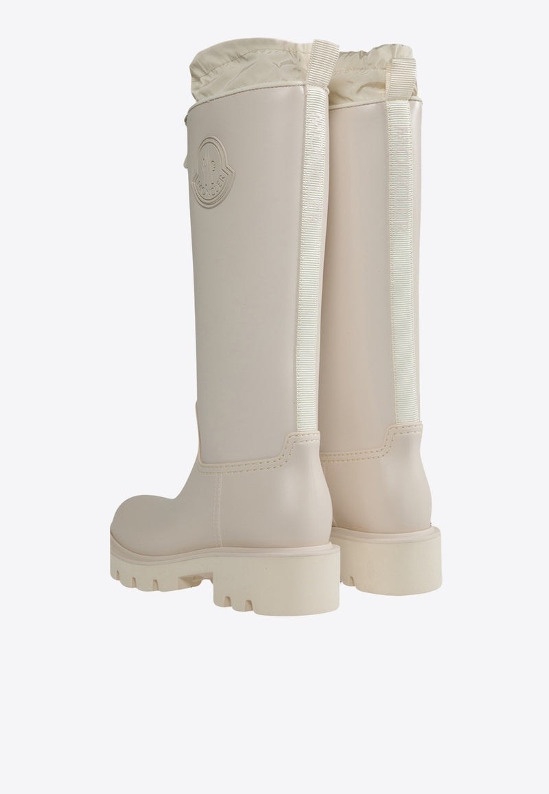 Moncler Kickstream Knee-High Rain Boots White 09B4G00080 M4522WHITE