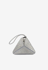 Mlouye Micro Flex Embellished Top Handle Bag Crystal 10-056-145_WHITE