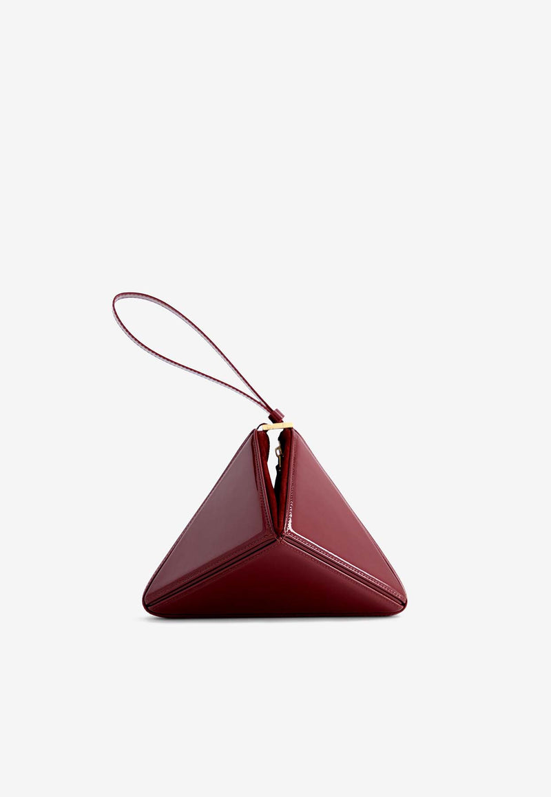 Mlouye Mini Flex Patent Leather Top Handle Bag Bordeaux 10-057-143_RED