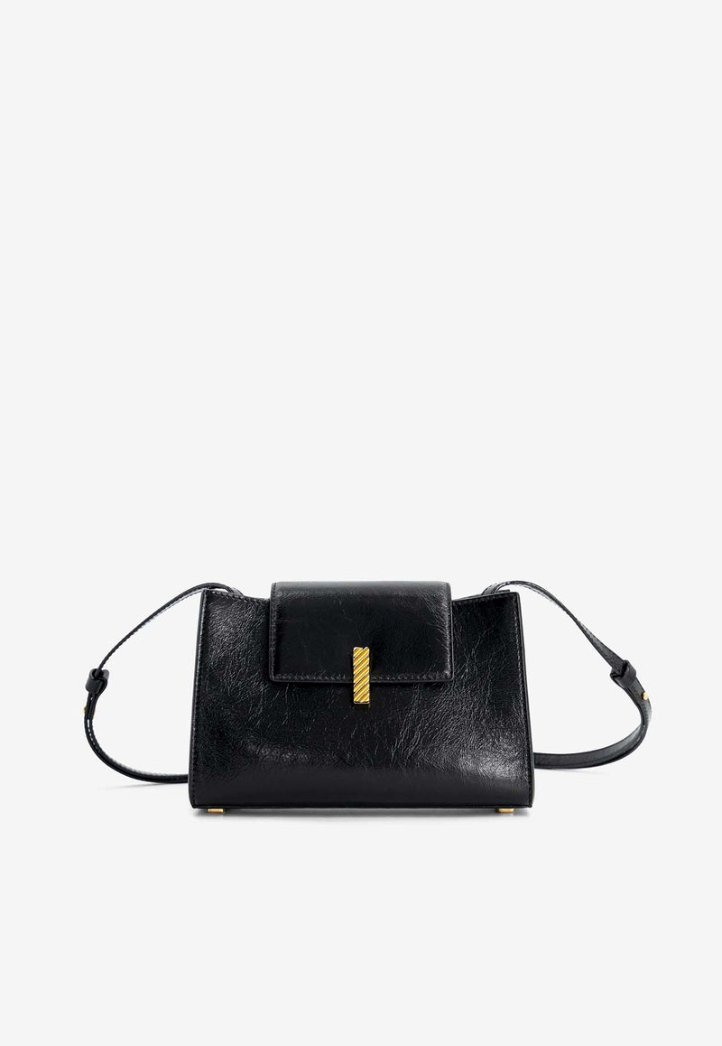 Mlouye Mini Isla Crinkled Crossbody Bag Black 10-086-185_BLACK