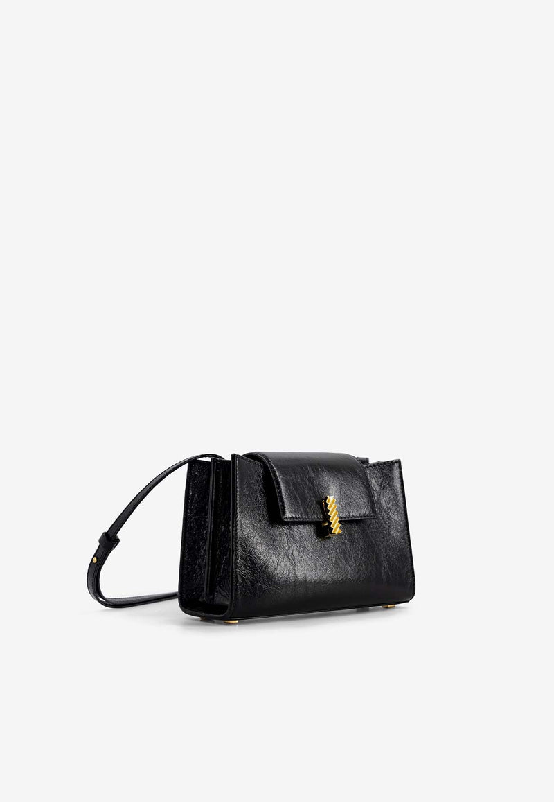 Mlouye Mini Isla Crinkled Crossbody Bag Black 10-086-185_BLACK