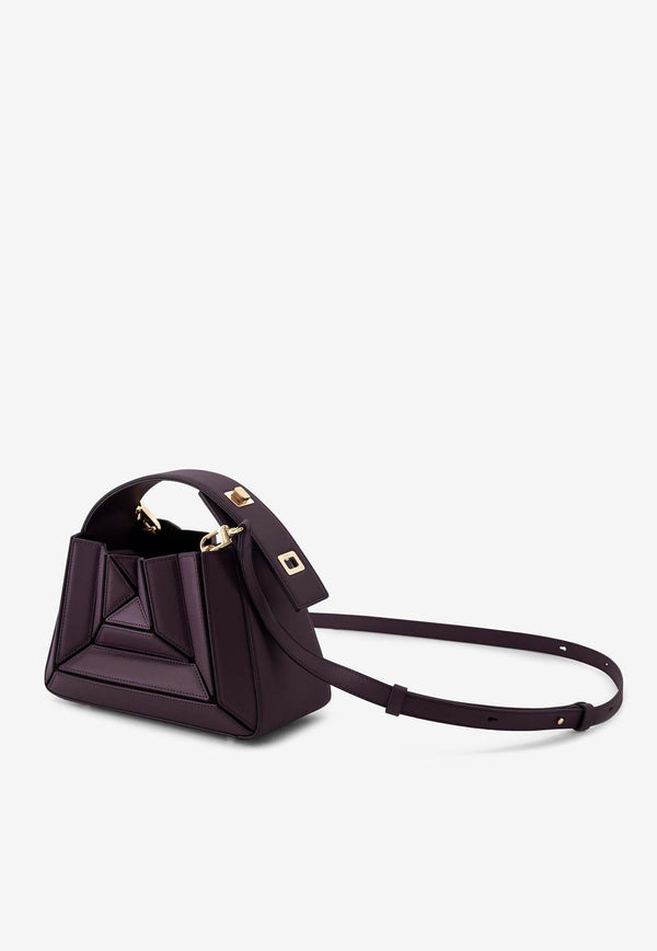 Mlouye Sera Mia Leather Top Handle Bag Purple 10-089-203_PURPLE