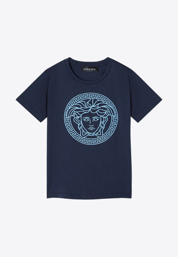 Versace Kids Girls Medusa-Print Crewneck T-shirt 1000239 1A10165 2UQ70