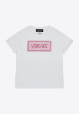 Versace Kids Kids Logo-Embroidered Crewneck T-shirt 1000239 1A10322 2WK80