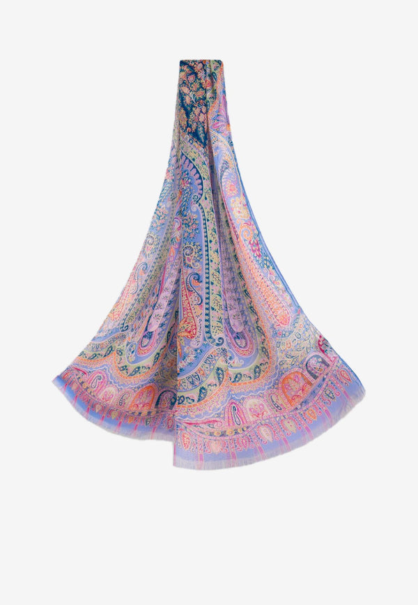 Etro Paisley Print Scarf in Silk Georgette 10007-8406 0250 Multicolor
