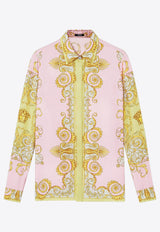 Versace Printed Silk Shirt Multicolor