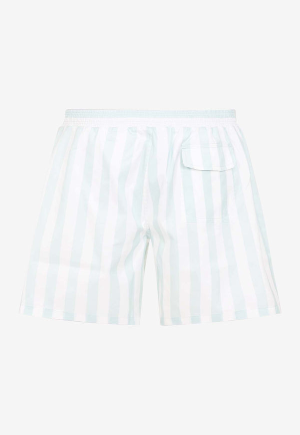 Drawstring Striped Swim Shorts