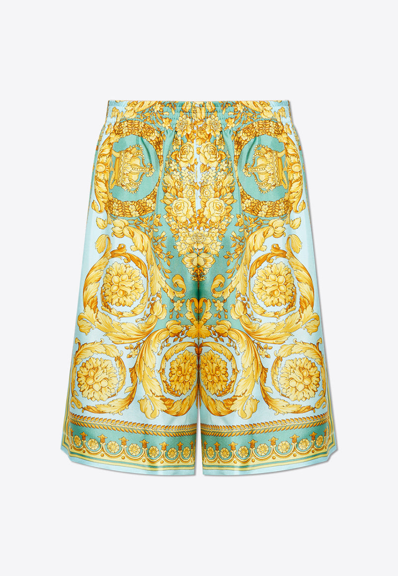 Versace Barocco Print Silk Shorts Multicolor 1002476 1A13557 5GA10