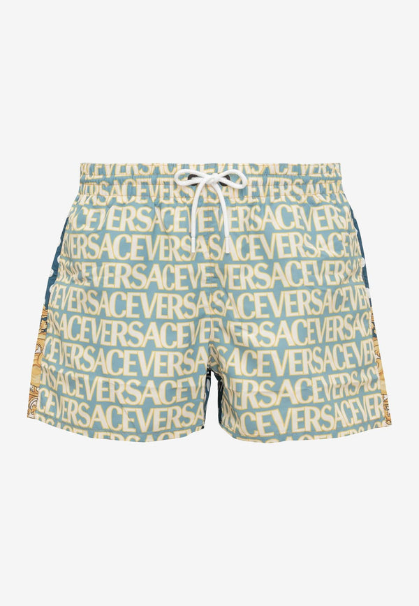 Versace All-Over Logo Polka Dot Swim Shorts Multicolor 1002516 1A07856 5V510