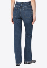 Washed Straight-Leg Jeans