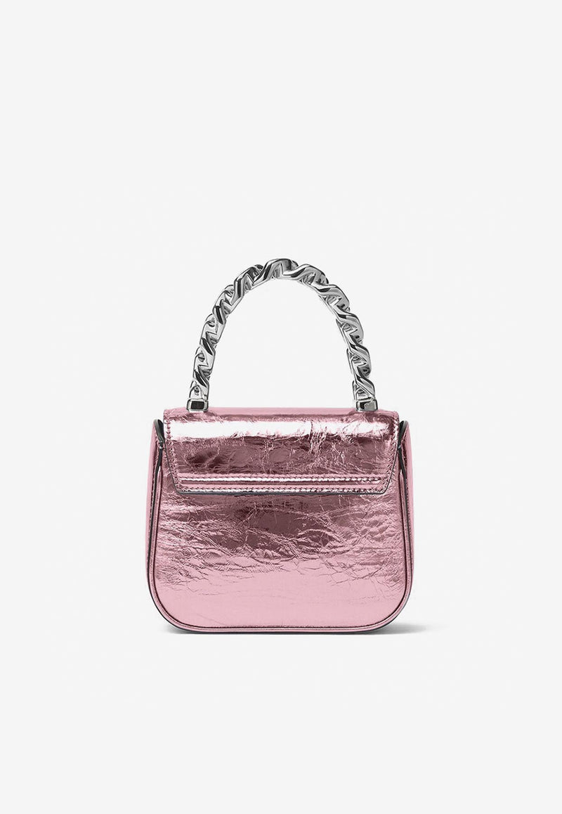 Versace Mini Le Medusa Metallic Leather Shoulder Bag Pink 1003016 1A08163 1PO6P