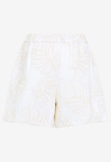 Floral Embroidered Mini Shorts