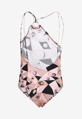 Geometric Print One-Piece Swimsuit
