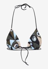 Occhi-Print Triangle Bikini Top