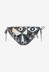 Occhi Print Adjustable Bikini Bottoms