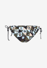 Occhi Print Adjustable Bikini Bottoms