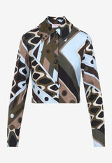 Vivara Print Silk Cropped Shirt