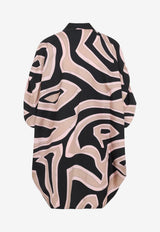 Silk Mini Shirt Dress