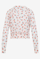 Floral Print Cropped Cardigan