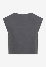 Wool And Silk Tailored Top