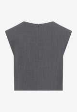 Wool And Silk Tailored Top