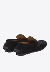 La Medusa Suede Loafers Versace Black 1003701-1A00634-1B00V