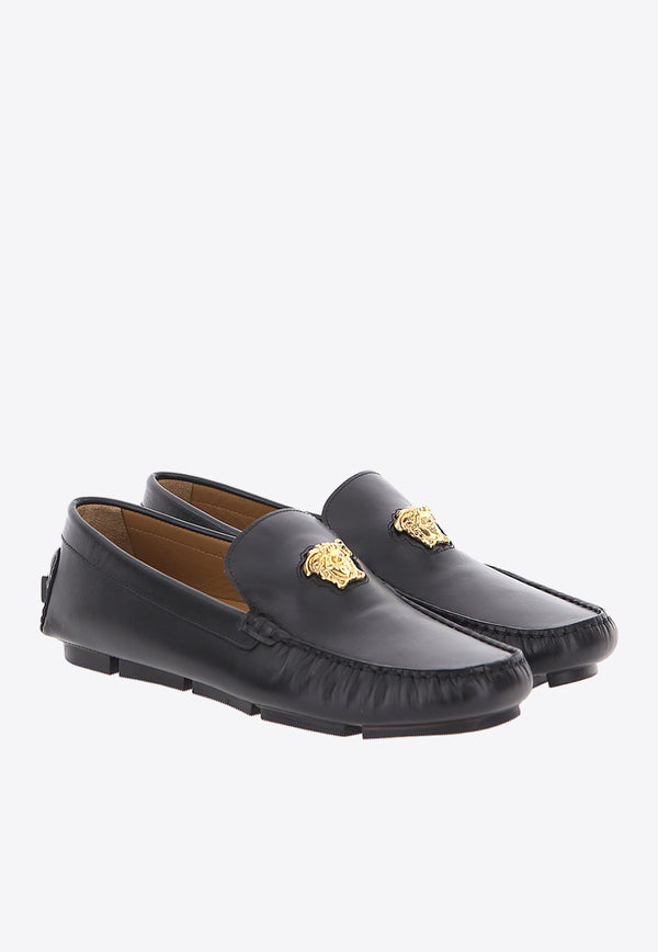 La Medusa Calf Leather Loafers Versace Black 1003701-1A00693-1B00V