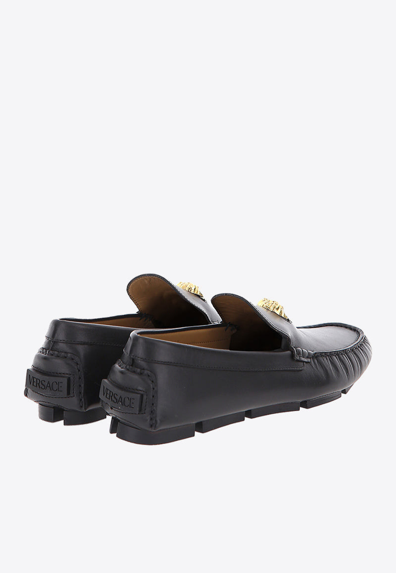 La Medusa Calf Leather Loafers Versace Black 1003701-1A00693-1B00V