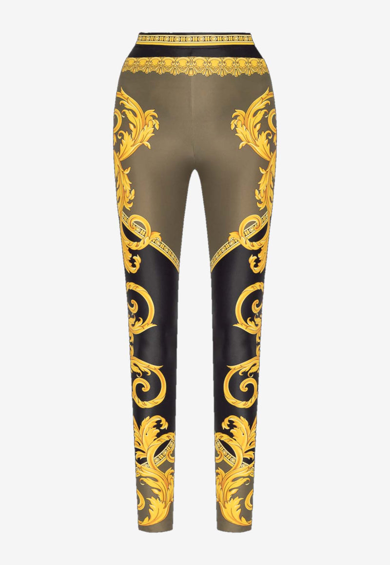 Versace La Coupe des Dieux Print Leggings Black 1003900 1A11741 5BC60