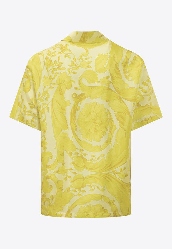 Versace Barocco Print Silk Shirt 1003926 1A09582 5Y370 Yellow