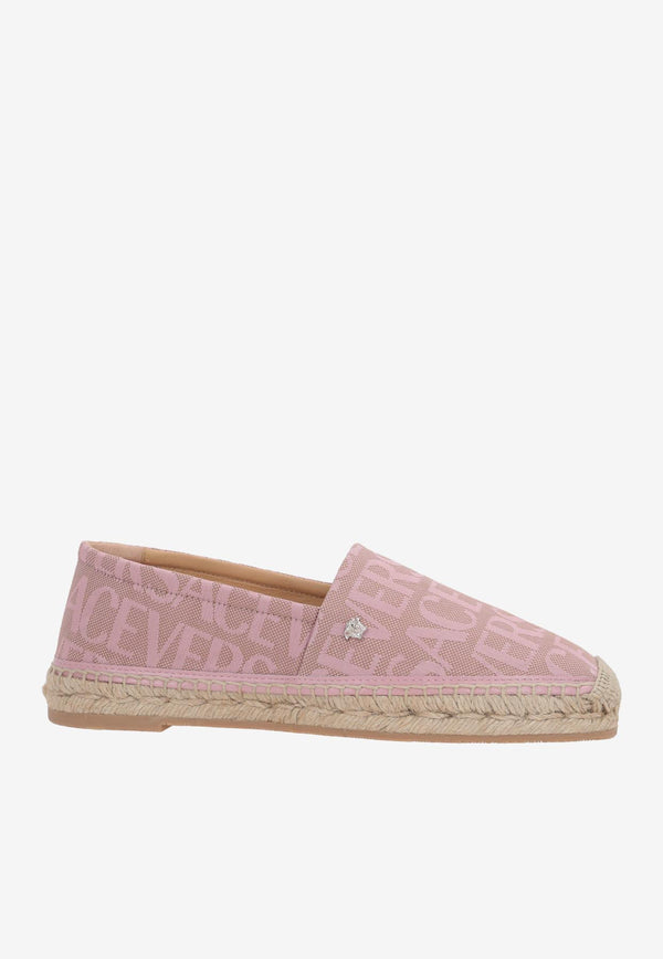 Versace All-Over Jacquard Canvas Espadrilles Pink 1004030 1A07994 2N770