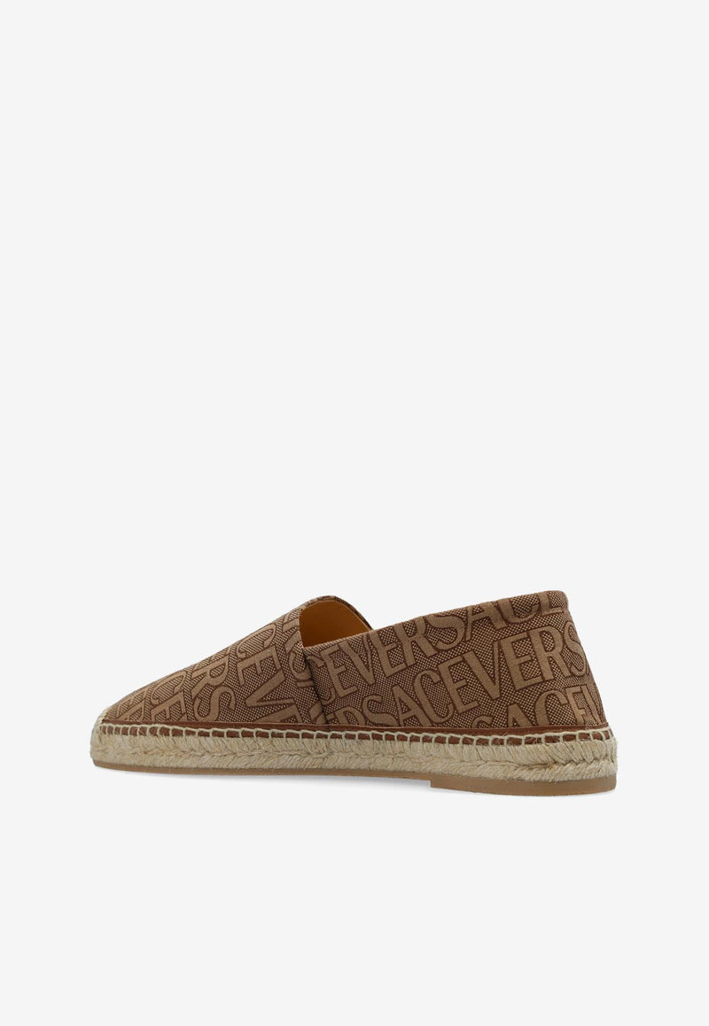 Versace All-Over Jacquard Canvas Espadrilles Brown 1004041 1A07994 2N240