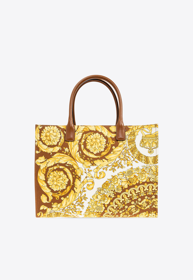 Versace La Medusa Barocco Tote Bag Yellow 1004741 1A15310 5N79V