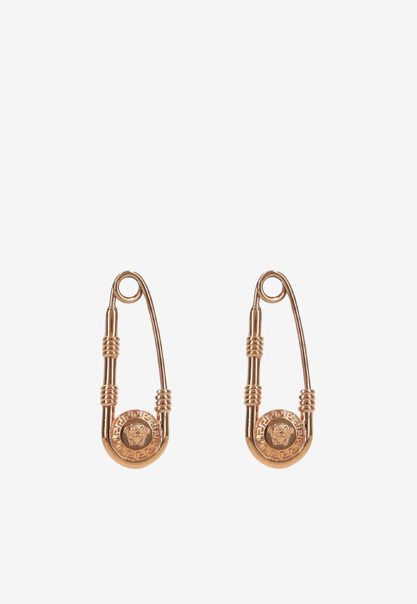Versace Safety Pin Drop Earrings Gold 1004827 1A00620 3J000