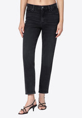 Washed Straight-Leg Jeans